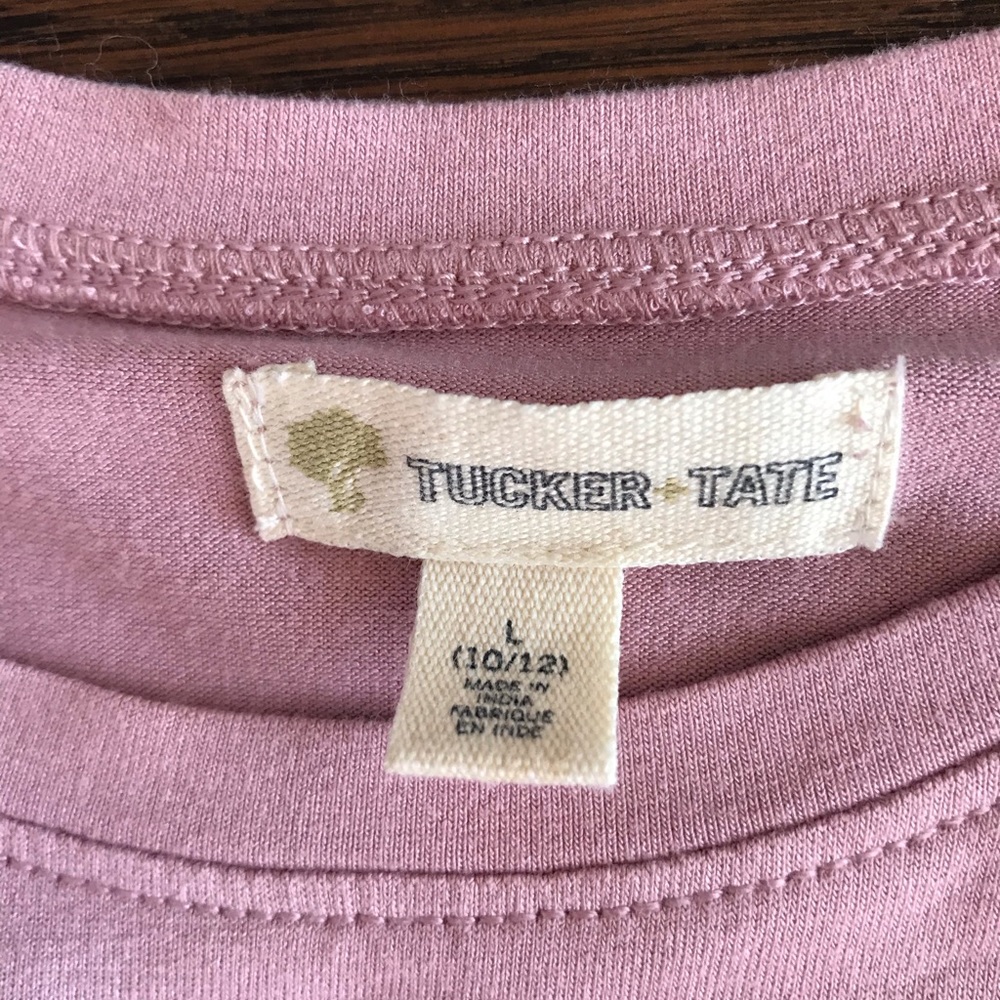 Long sleeve pale pink girls top with ruffles